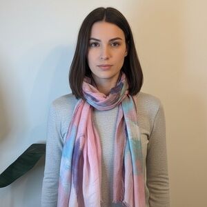 SWIRL PRINT SCARF Gregory Ladner Limited Edition NWT